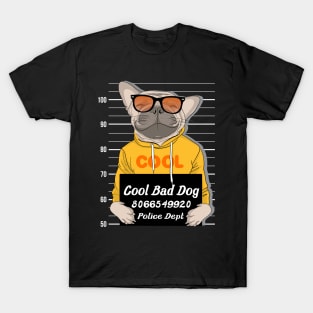 cute dog sunglass police dept T-Shirt